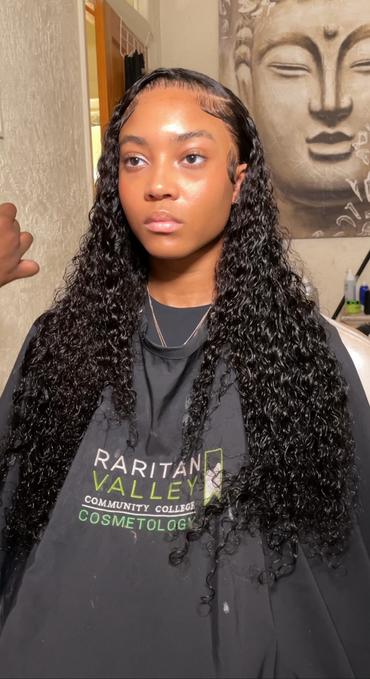 Water Curly  Frontal 13x4 Full Lace  Wig